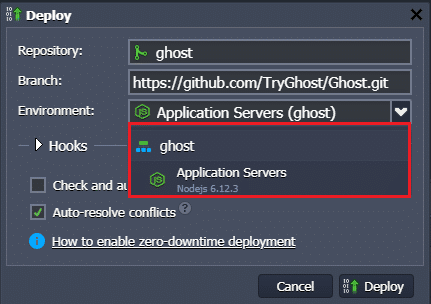 1275-1-choose-environment-and-deploy-ghost